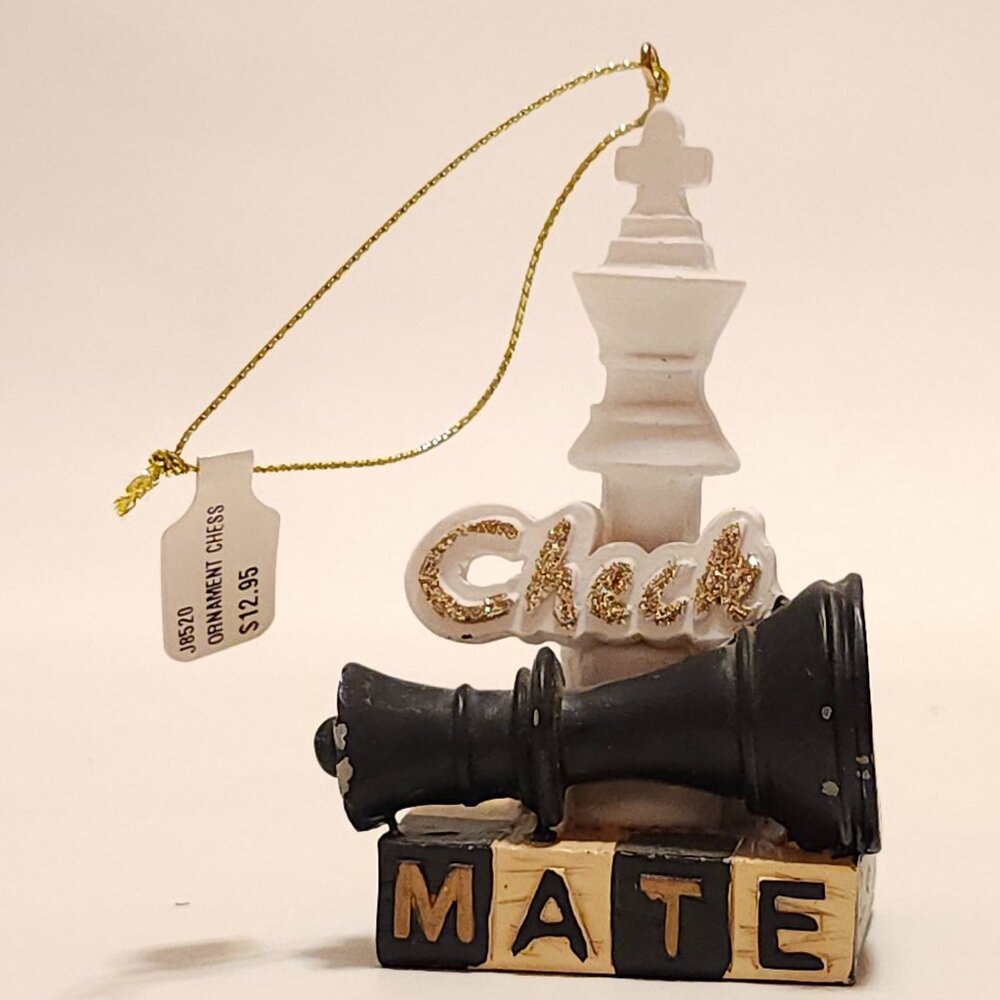 Kurt Adler Chess "Check Mate" Ornament, J8520 BNWT